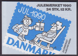 Denmark Markenheftchen Booklet 1990 Christmas Seal Weihnachten Jul Noel Natale Navidad (2 Scans) MNH** - Booklets