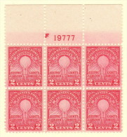 USA SC #654 MNH PB6  1929 Edison / Electric Lamp #19777, CV $40.00 - Plate Blocks & Sheetlets