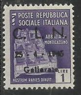 ITALY ITALIA 1945 CLN GALLARATE MONUMENTS DESTROYED OVERPRINTED MONUMENTI DISTRUTTI SOPRASTAMPATO LIRE 1 MNH - Comité De Libération Nationale (CLN)