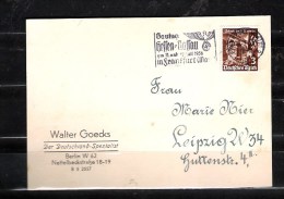 1936 DRITTE REICH  Postkarte M GAUTAG HESSEN Stempel - Brieven En Documenten