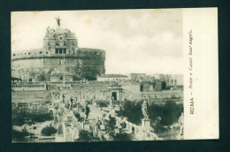 ITALY  -  Rome  Ponte E Castel Sant Angelo  Vintage Postcard  Unused As Scan - Pontes