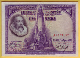 ESPAGNE - Billet De 100 Pesetas. 15-08-1928. Pick: 76a. SUP+ - 100 Peseten