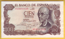 ESPAGNE - Billet De 100 Pesetas. 17-11-1970. Pick: 152. NEUF - 100 Peseten