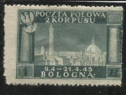 CORPO POLACCO POLISH BODY 1946 VITTORIE POLACCHE IN ITALIA COLORE DIVERSO 1 Z VERDE GREEN MLH - 1946-47 Zeitraum Corpo Polacco