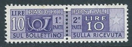 1955-79 ITALIA PACCHI POSTALI STELLE 10 LIRE MNH ** - JU59-7 - Pacchi Postali