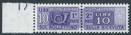 1955-79 ITALIA PACCHI POSTALI STELLE 10 LIRE MNH ** - JU62-5 - Colis-postaux