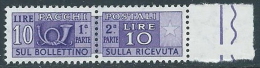 1955-79 ITALIA PACCHI POSTALI STELLE 10 LIRE MNH ** - JU62-8 - Pacchi Postali