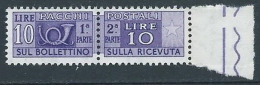 1955-79 ITALIA PACCHI POSTALI STELLE 10 LIRE MNH ** - JU63-3 - Paketmarken