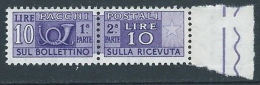 1955-79 ITALIA PACCHI POSTALI STELLE 10 LIRE MNH ** - JU63-3 - Pacchi Postali