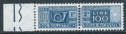 1955-79 ITALIA PACCHI POSTALI STELLE 100 LIRE MNH ** - JU59-10 - Pacchi Postali