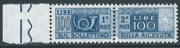 1955-79 ITALIA PACCHI POSTALI STELLE 100 LIRE MNH ** - JU59-8 - Paketmarken