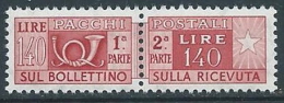 1955-79 ITALIA PACCHI POSTALI STELLE 140 LIRE MNH ** - JU59-2 - Postal Parcels