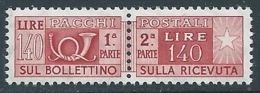 1955-79 ITALIA PACCHI POSTALI STELLE 140 LIRE MNH ** - JU59-7 - Postpaketten