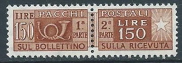 1955-79 ITALIA PACCHI POSTALI STELLE 150 LIRE MNH ** - JU59 - Postpaketten