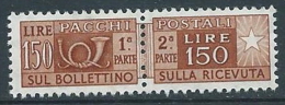 1955-79 ITALIA PACCHI POSTALI STELLE 150 LIRE MNH ** - JU59-10 - Postpaketten