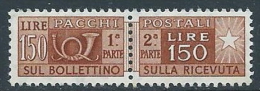 1955-79 ITALIA PACCHI POSTALI STELLE 150 LIRE MNH ** - JU59-2 - Pacchi Postali
