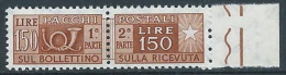 1955-79 ITALIA PACCHI POSTALI STELLE 150 LIRE MNH ** - JU59-7 - Paquetes Postales