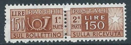 1955-79 ITALIA PACCHI POSTALI STELLE 150 LIRE MNH ** - JU59-8 - Postpaketten