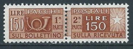 1955-79 ITALIA PACCHI POSTALI STELLE 150 LIRE MNH ** - JU60-10 - Paquetes Postales