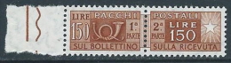 1955-79 ITALIA PACCHI POSTALI STELLE 150 LIRE MNH ** - JU60-2 - Postpaketten