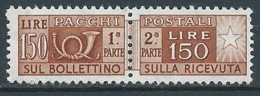 1955-79 ITALIA PACCHI POSTALI STELLE 150 LIRE MNH ** - JU60-3 - Postpaketten