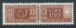 1955-79 ITALIA PACCHI POSTALI STELLE 150 LIRE MNH ** - JU60-7 - Postal Parcels