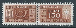 1955-79 ITALIA PACCHI POSTALI STELLE 150 LIRE MNH ** - JU60-9 - Postpaketten