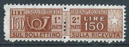 1955-79 ITALIA PACCHI POSTALI STELLE 150 LIRE MNH ** - JU61-10 - Postal Parcels