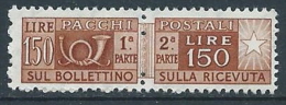 1955-79 ITALIA PACCHI POSTALI STELLE 150 LIRE MNH ** - JU61-3 - Paquetes Postales