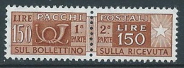 1955-79 ITALIA PACCHI POSTALI STELLE 150 LIRE MNH ** - JU61-5 - Postpaketten