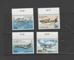 O) 1998 UNITED KINGDOM - GIBRALTAR,WAR PLANES, AIRPLANES 80TH ANNIVERSARY OF THE ROYAL AIR FORCE, SET MNH - Unused Stamps