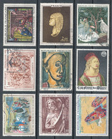 Lot De 9 Timbres (o)Tableaux - Collections