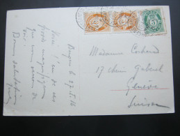 1916 , Bane  ,  Karte Nach  Genf - Lettres & Documents