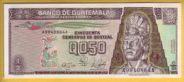 GUATEMALA - Billet De 1/2 Quetzal. 4-01-1989. Pick: 72. NEUF - Guatemala