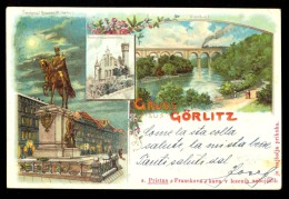 Litho. / Gruss Aus Gorlitz / Reclam: Franckova Kava V Lesenih Zabojckih Je Najbolja Prikuha / Year 1899/ Old Postcard Tr - Goerlitz