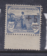 FRANCE  N° 165 +5C S 25+15C AU PROFIT DES ORPHELINS DE LA GUERRE 1ER TIRAGE IMPRESSION FINE NEUF SANS CHARNIERE - Unused Stamps