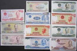 Completed Collection Of Vietnam Viet Nam UNC Banknotes 1985 -1994 - Viêt-Nam