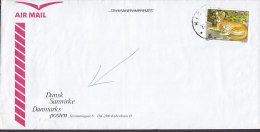 Rwanda Airmail DANSK SAMVIRKE DANMARKS POSTEN KIGALI 1991 Cover Lettre 70 Fr. Goldkatze Severin Timbre - Otros & Sin Clasificación