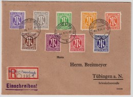 Bizone, 1946, Satz-Reco-Brief, Dabei Seltenes X-Papier! , #1149 - Storia Postale