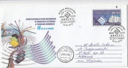 708FM-  COMPUTERS, INFORMATION TECHNOLOGY, COVER STATIONERY, OBLIT FDC, 2010, MOLDOVA - Computers