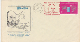 713FM- IULIU POPPER, EXPLORER, TIERRA DEL FUEGO, SPECIAL COVER, 1986, ROMANIA - Explorateurs