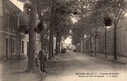 CPA  -  SEICHES   (49)  Avenue De Suette -  Route De Paris à Nantes - Seiches Sur Le Loir