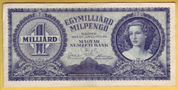 HONGRIE - Billet De 1 Milliard Milpengö. 3-6-1946. Pick: 131. SUP - Hungary