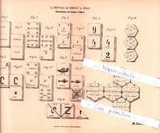 Original Patent  - G. Freytag & Berndt In Wien , 1886 , Dominosteine Mit Farbigen Feldern , Domino !!! - Giocattoli Antichi