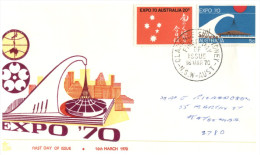 (149) Australia Cover - 1970 - Expo 70 Japan (2 Covers) - 1970 – Osaka (Japan)