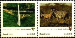 Brasil 2013 **  Diplomatic  Relations  With  Kenya.  Grevy's  Zebra.  Running  Water  (waterfall)  Of  Ipu. - Ongebruikt