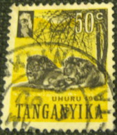 Tanganyika 1961 Lions Independence 50c - Used - Tanganyika (...-1932)