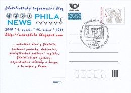 Czech Rep. / Postal Stat. (Pre2011/47cp) NEWSPHILA - Philatelic Information Blog, First Anniversary - Informatique