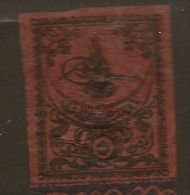 TURKEY 1863 5p Black On Red SG 4 U #KN16 - Used Stamps