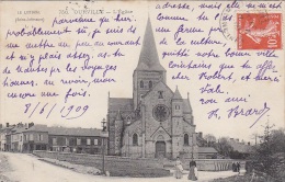 Ourville 76 -  Entrée Eglise - Série Le Littoral - Editeur Santos à Eu - Cachet 1909 - Ourville En Caux
